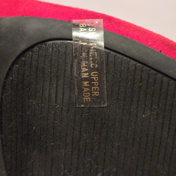 🌺COACH & FOUR Red Suede (Fabric) Slip On Booties Side Zipper Boots Size 10🌺 - Picture 6 of 15